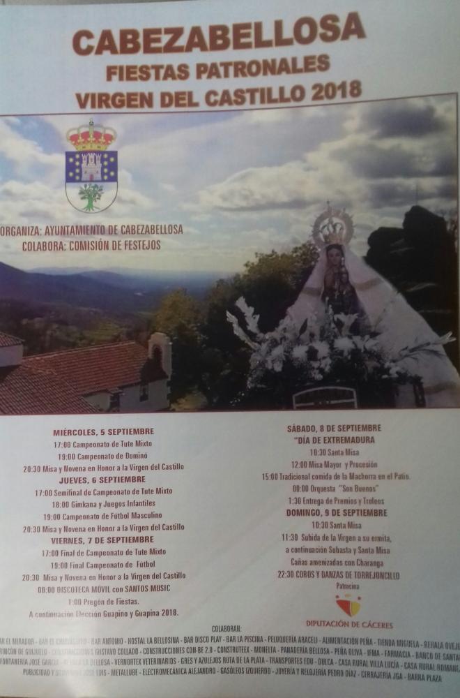 Imagen FIESTAS PATRONALES VIRGEN DEL CASTILLO 2018